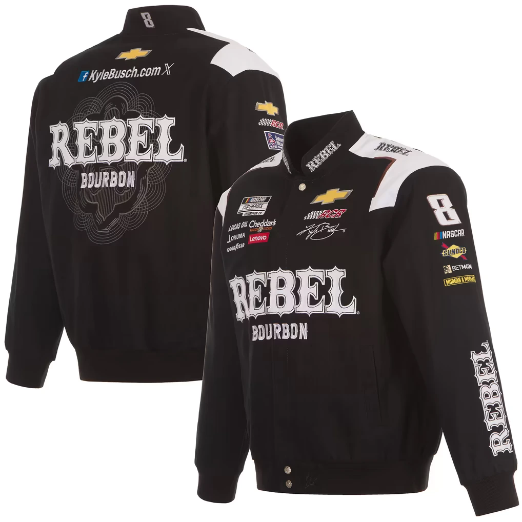 Rebel Bourbon Kyle Busch NASCAR Jacket Black