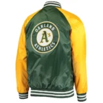 Oakland Athletics Green Lead Off Satin Varsity Jacket