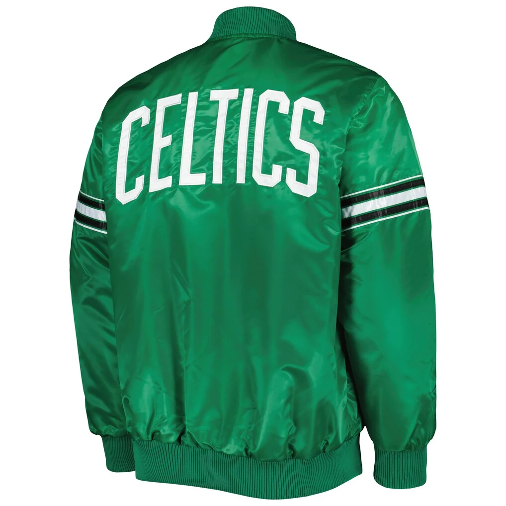Kelly Green Boston Celtics Satin Varsity Jacket Kelly Green Boston Celtics Satin Varsity Jacket