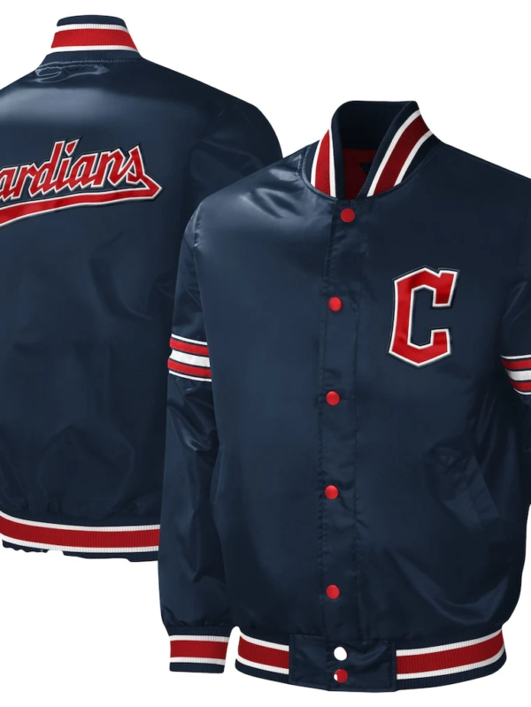 Cleveland Guardians Starter Satin Varsity Jacket