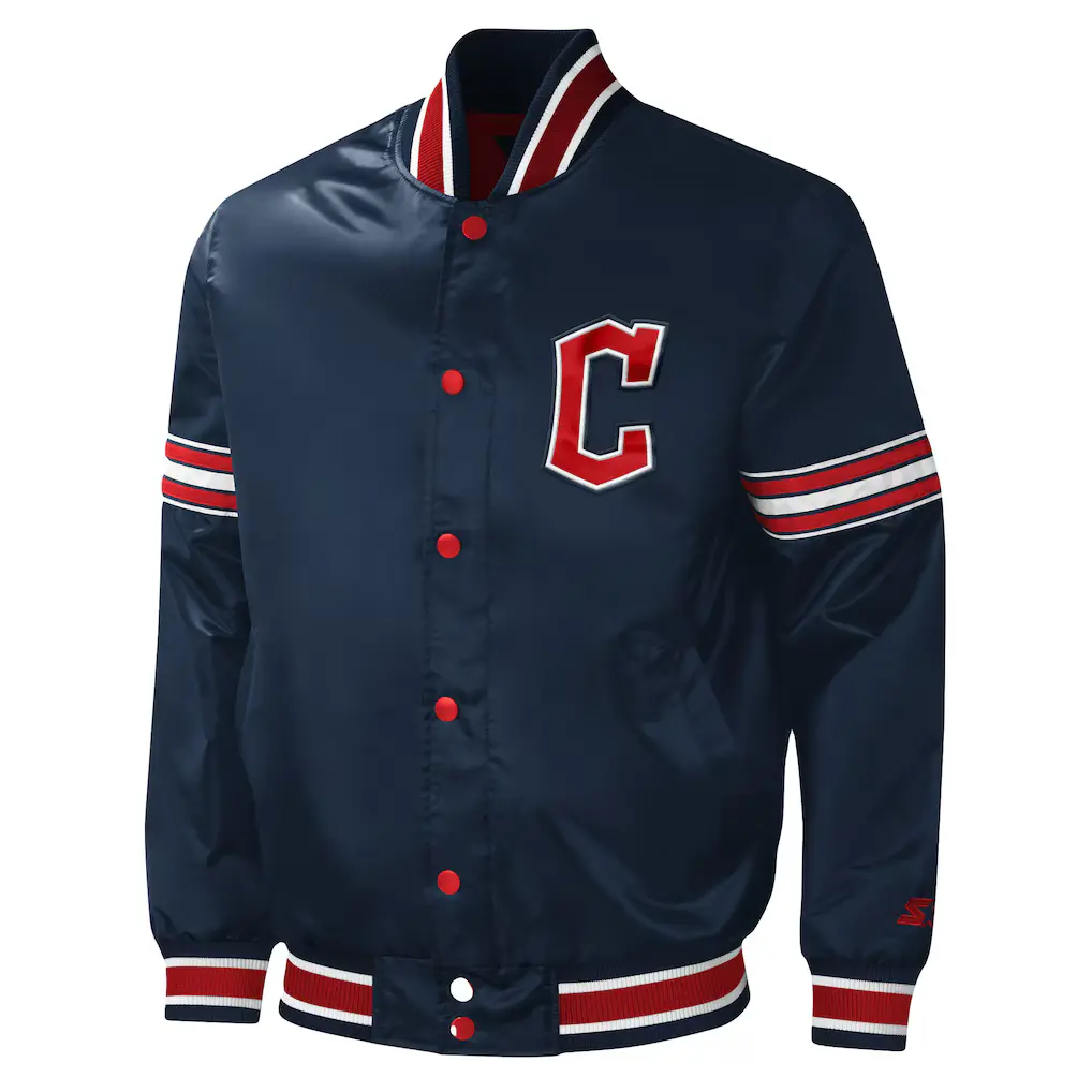 Cleveland Guardians Starter Satin Varsity Jacket