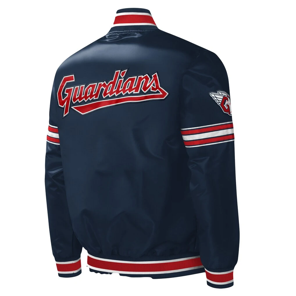 Cleveland Guardians Starter Satin Varsity Jacket