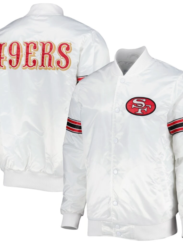 White San Francisco 49ers Varsity Jacket