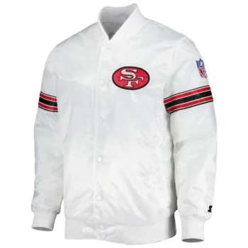 White San Francisco 49ers Varsity Jacket