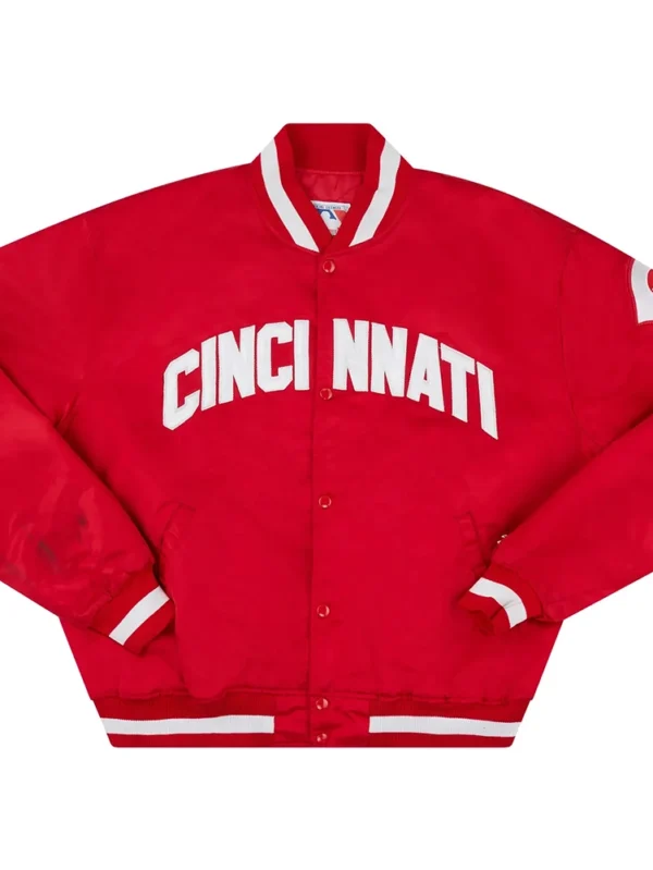 Cincinnati Reds Satin Varsity Jacket