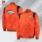 Orange Denver Broncos Champ Satin Varsity Jacket