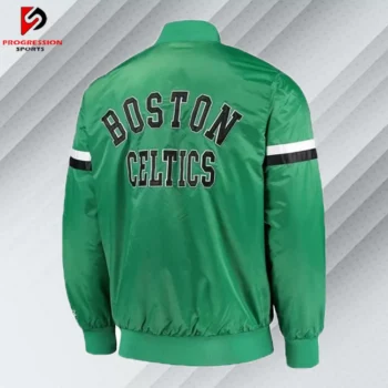 Boston Celtics Satin Bomber Jacket | NBA Fan Jacket