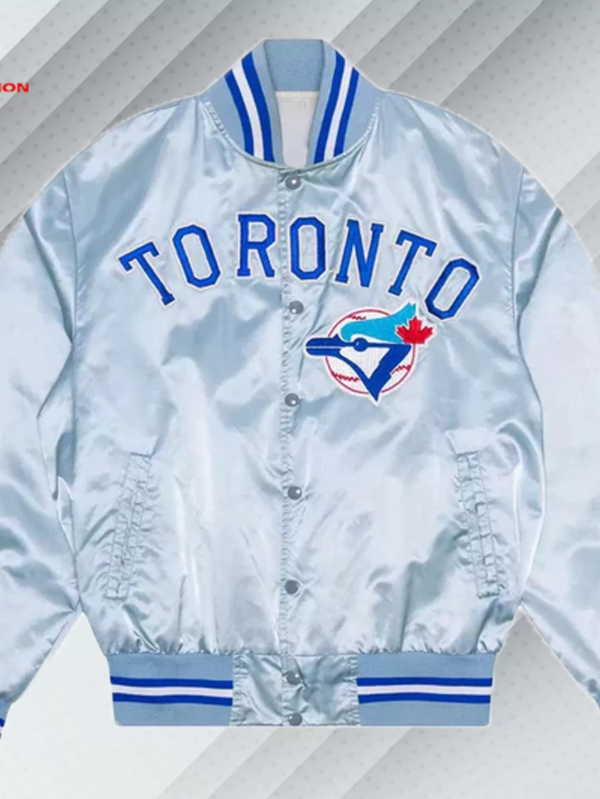 MLB Toronto Blue Jays Blue Satin Jacket for Men & Women