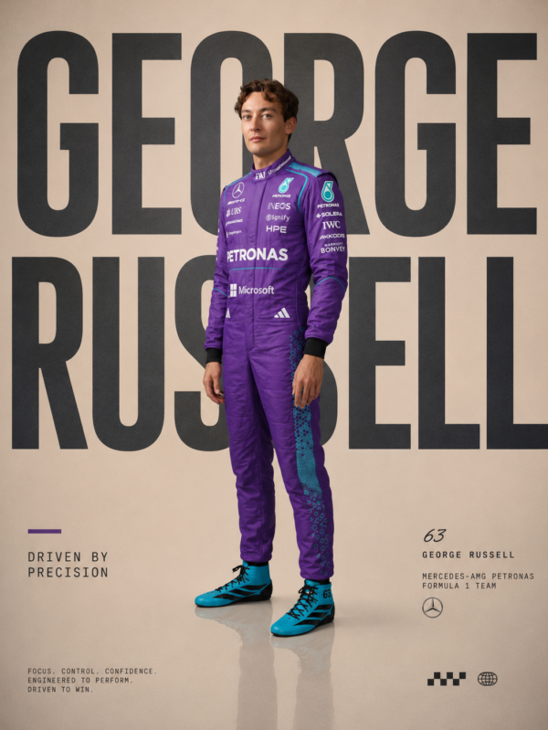 2026 George Russell Mercedes F1 Race Suit Replica