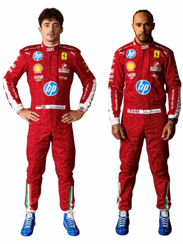 2025 Lewis Hamilton Monza GP Ferrari F1 Race Suit