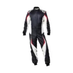 Black White OMP Tecnica Evo Racing Costume