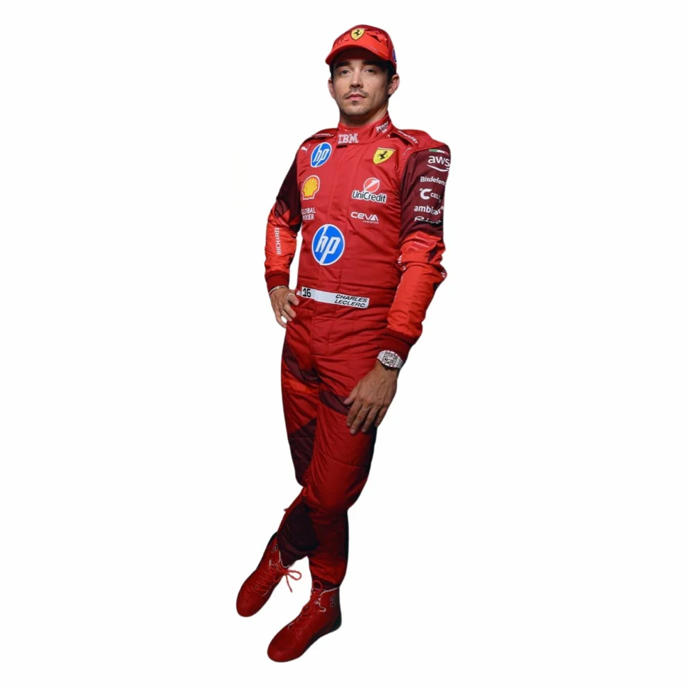 2025 Charles Leclerc Ferrari F1 Race Suit Las Vegas GP 2025 Charles Leclerc Ferrari F1 Race Suit Las Vegas GP