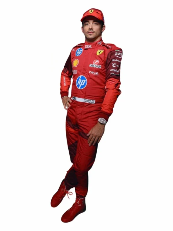 2025 Charles Leclerc Ferrari F1 Race Suit Replica