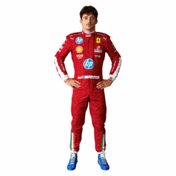 2025 Charles Leclerc Monza GP Ferrari F1 Race Suit Replica