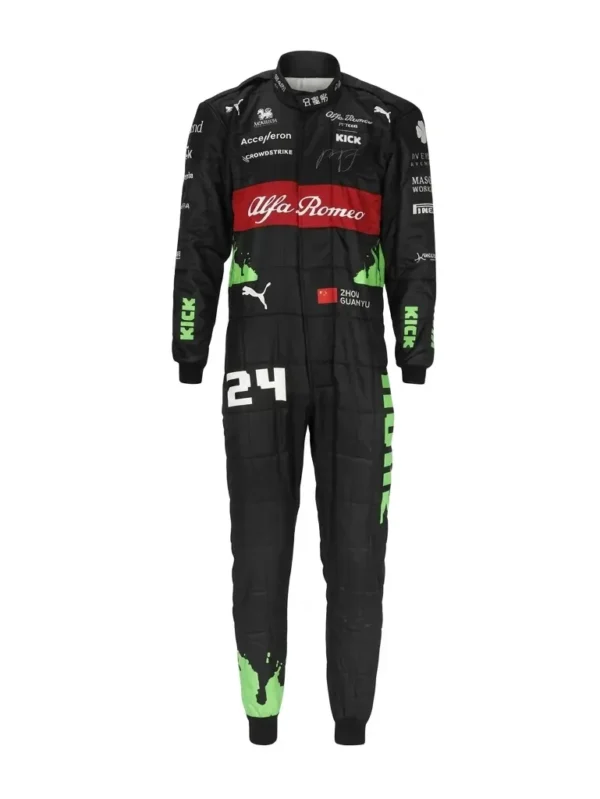 2023 Zhou Guanyu F1 Race Suits Belgian GP Alfa Romeo