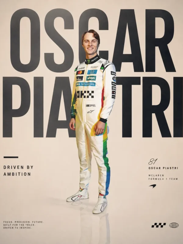 2026 Oscar Piastri McLaren Gemini F1 Race Suits