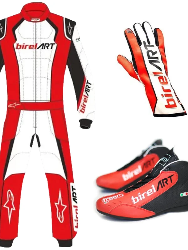2018 Birel ART Kart Race Suit, Shoes & Gloves