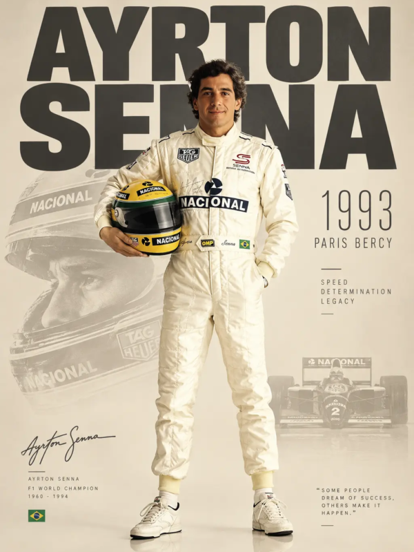 Ayrton Senna 1993 Paris Bercy F1 Racing Suit